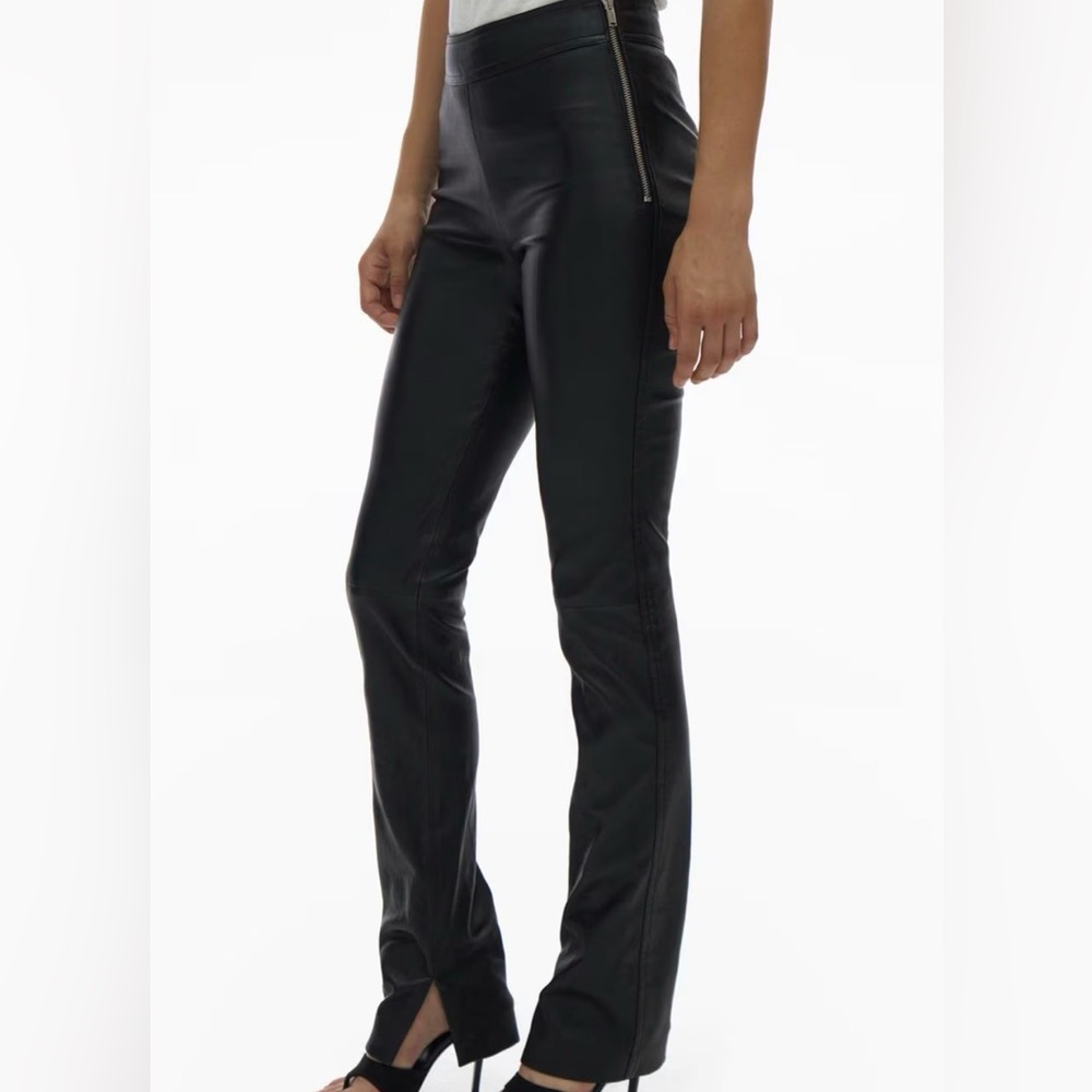 Helmut Lang Black Leather Pant